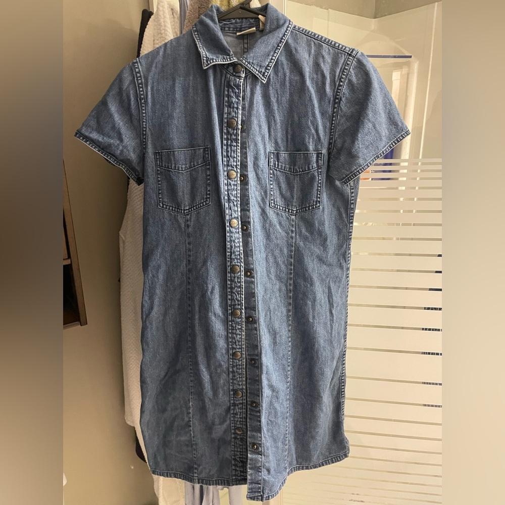 L.L. Bean Blue Denim Shirt Dress
